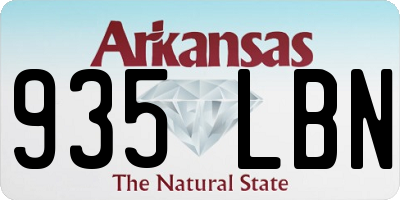 AR license plate 935LBN