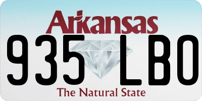 AR license plate 935LBO