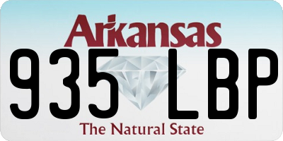 AR license plate 935LBP