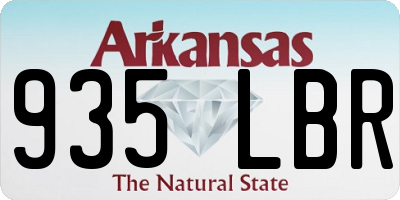 AR license plate 935LBR