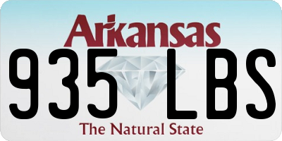 AR license plate 935LBS