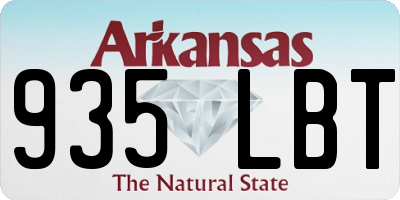 AR license plate 935LBT
