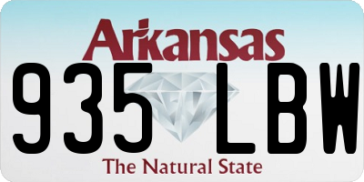 AR license plate 935LBW