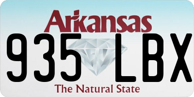 AR license plate 935LBX