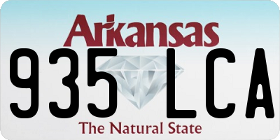 AR license plate 935LCA