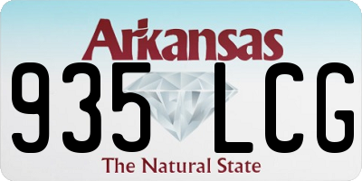 AR license plate 935LCG