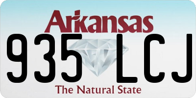 AR license plate 935LCJ