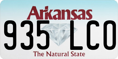 AR license plate 935LCO