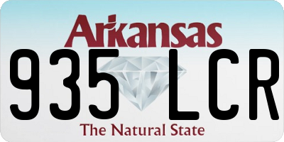 AR license plate 935LCR