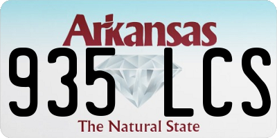 AR license plate 935LCS
