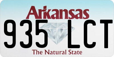 AR license plate 935LCT