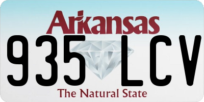 AR license plate 935LCV