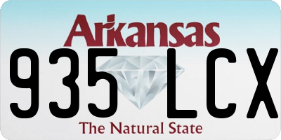 AR license plate 935LCX