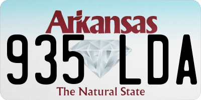 AR license plate 935LDA