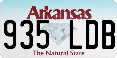 AR license plate 935LDB