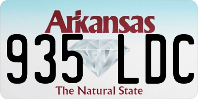 AR license plate 935LDC