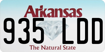 AR license plate 935LDD