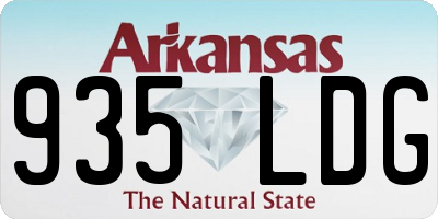 AR license plate 935LDG