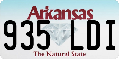 AR license plate 935LDI