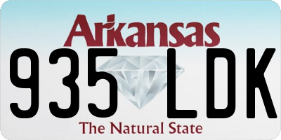 AR license plate 935LDK