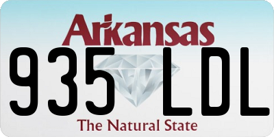 AR license plate 935LDL