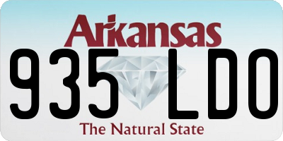 AR license plate 935LDO