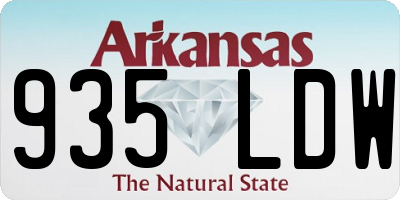 AR license plate 935LDW