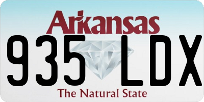 AR license plate 935LDX