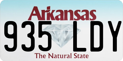 AR license plate 935LDY