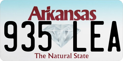 AR license plate 935LEA