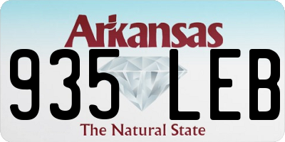 AR license plate 935LEB