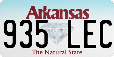 AR license plate 935LEC