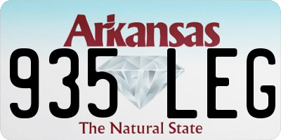 AR license plate 935LEG