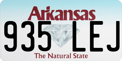 AR license plate 935LEJ