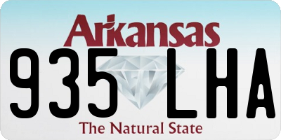 AR license plate 935LHA