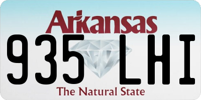 AR license plate 935LHI
