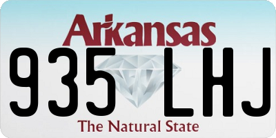 AR license plate 935LHJ