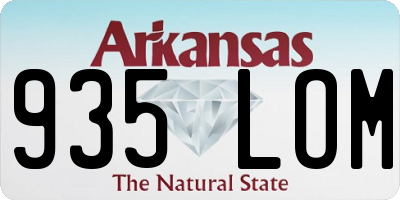 AR license plate 935LOM