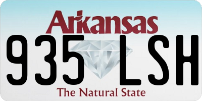 AR license plate 935LSH