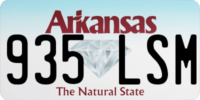AR license plate 935LSM