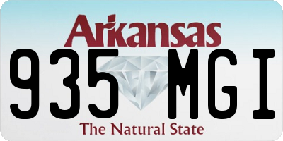 AR license plate 935MGI