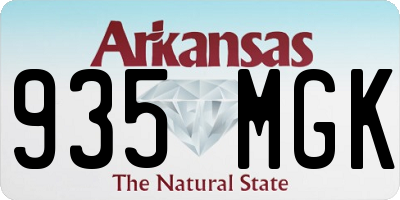 AR license plate 935MGK