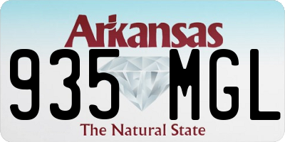 AR license plate 935MGL