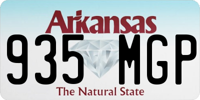 AR license plate 935MGP