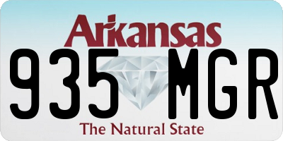 AR license plate 935MGR