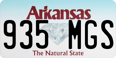 AR license plate 935MGS
