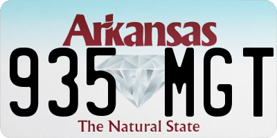AR license plate 935MGT
