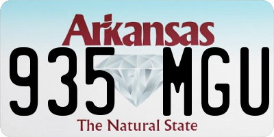 AR license plate 935MGU