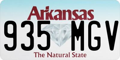 AR license plate 935MGV