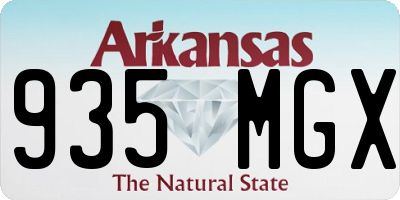 AR license plate 935MGX